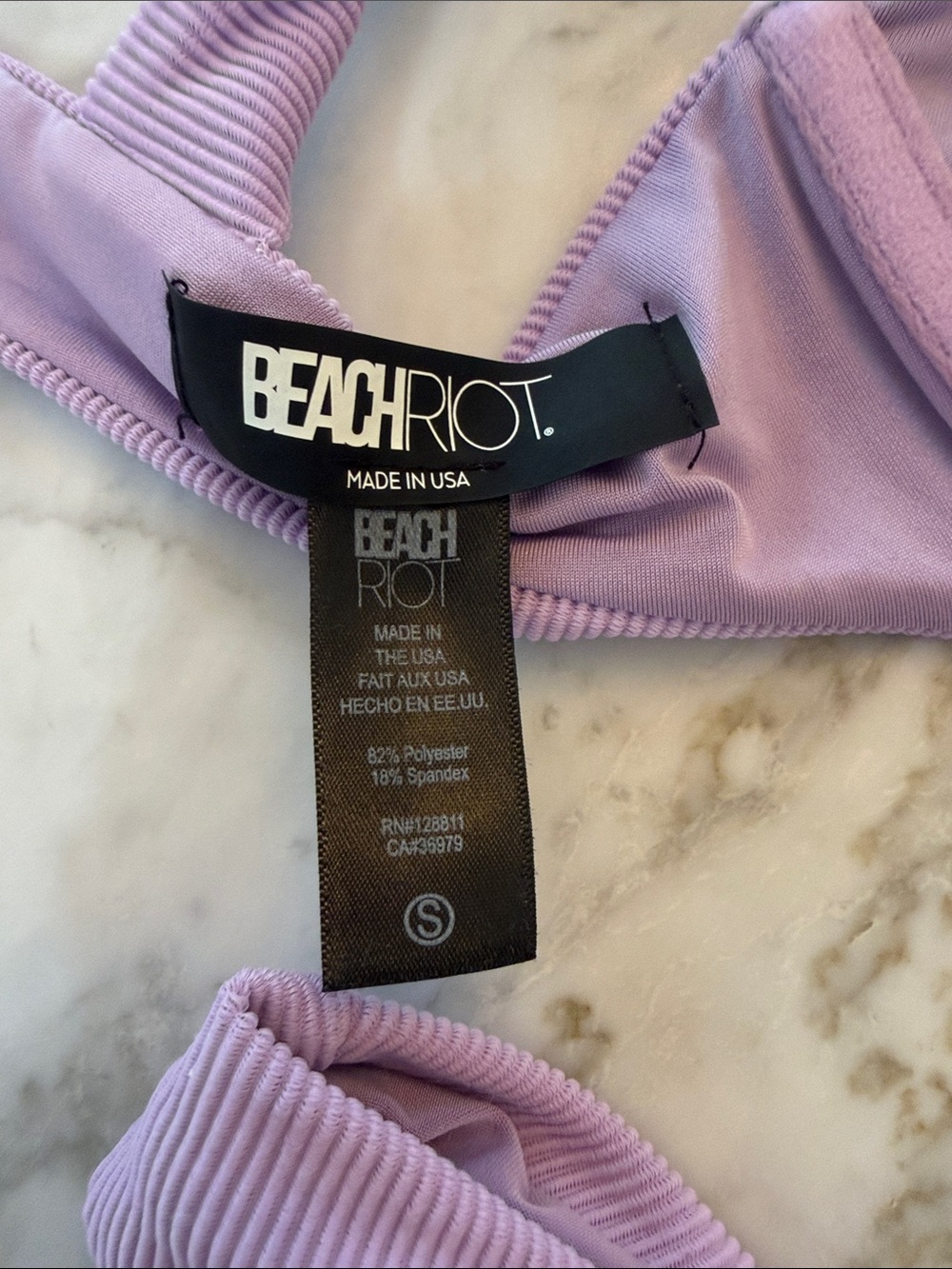 Beach Riot Lilac Ribbed Bikini Set - Picture 3 of 3